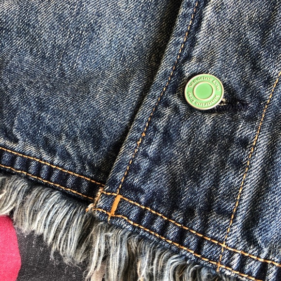 Sandrine Rose Embroidered Feather Denim Jacket - Picture 6 of 6